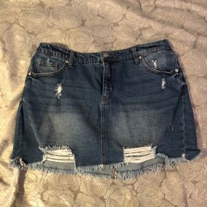 Wild Fable Ripped Jean Skirt Size 16